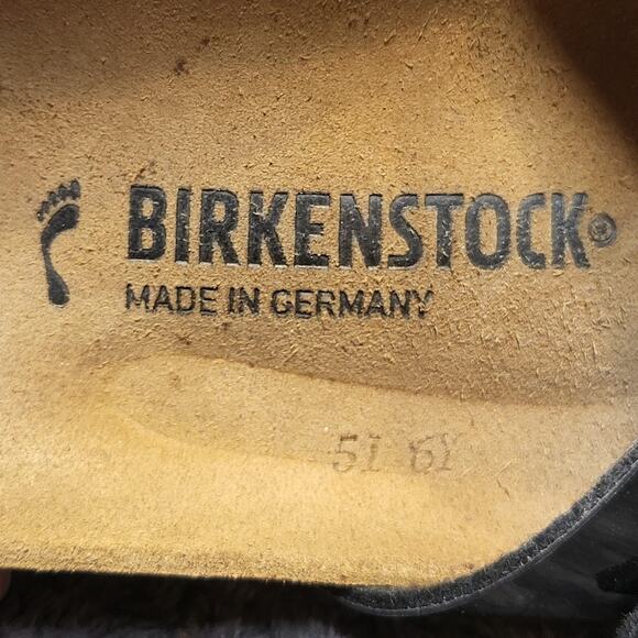 Birkenstock Madrid Sandals Womens Size 8? 39 Black Patent Comfort Slide Shoes - Picture 2 of 7